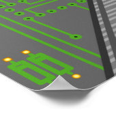 Poster crâne de logique gris (Coin)