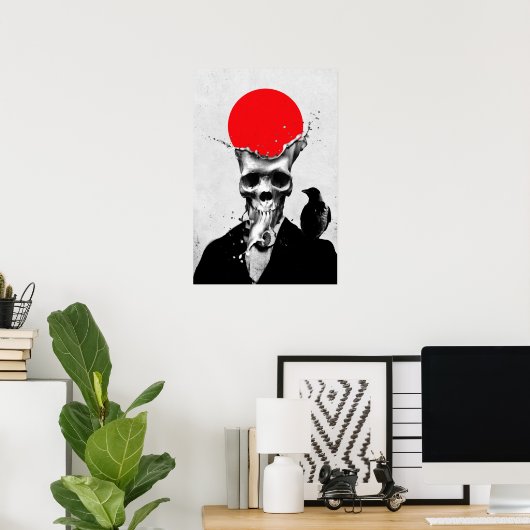 Poster Crâne de projection (Bureau à domicile)