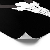 Poster Crâne de Pronghorn personnalisable (Coin)