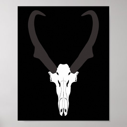 Poster Crâne de Pronghorn personnalisable (Devant)