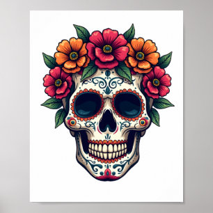 Poster Crâne de sucre Jour des morts � Dia de los Muertos