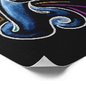 Poster Crâne de sucre noir imprimé (Coin)