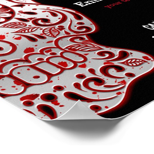 Poster Crâne de sucre sanglant (Coin)