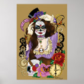 Poster Crâne de sucre Steampunk (Devant)