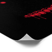 Poster Crâne déplaisant Aux Yeux Avec Dents Et Yeux Rouge (Coin)