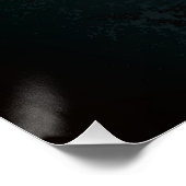 Poster Crâne d'oiseau doré sur fond noir (Coin)