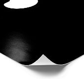 Poster crâne effrayant sur fond noir (Coin)
