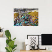 Poster Crâne effrayé (Bureau à domicile)