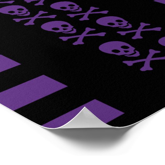 Poster Crâne Emo Punk (Coin)