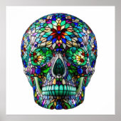 Poster Crâne en verre tendu (Devant)