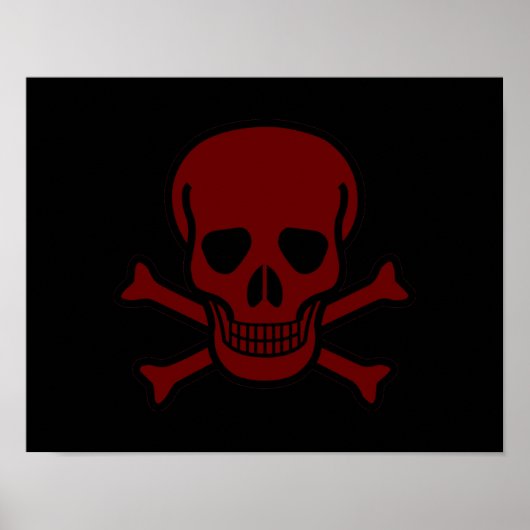Poster Crâne et os (Devant)