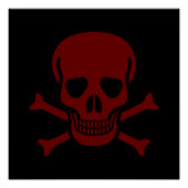 Poster Crâne et os (Devant)