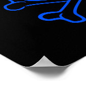 Poster Crâne et os croisés (Coin)