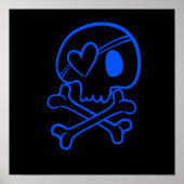 Poster Crâne et os croisés (Devant)