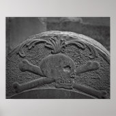 Poster Crâne et os croisés (Devant)