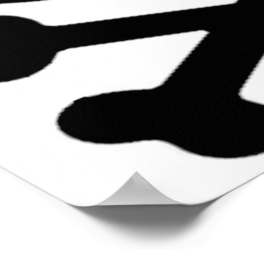 Poster Crâne et os croisés Kitty (Coin)