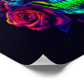 Poster Crâne et Roses (Coin)