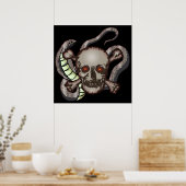 Poster crâne et serpents (Cuisine)