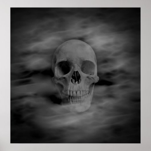 Poster Crâne fantôme d'Halloween (Devant)