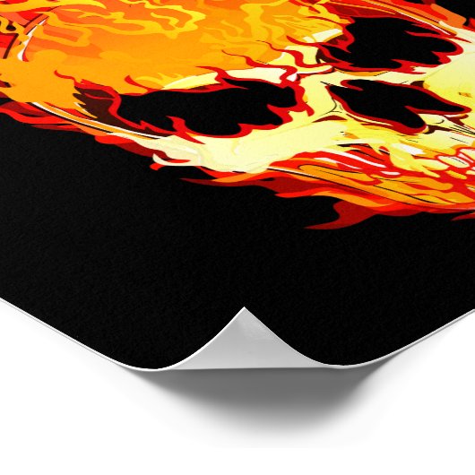 Poster Crâne flamboyant (Coin)