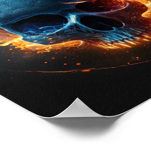 Poster Crâne flamboyant (Coin)