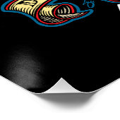 Poster Crâne flamboyant Ressentez la peur (Coin)