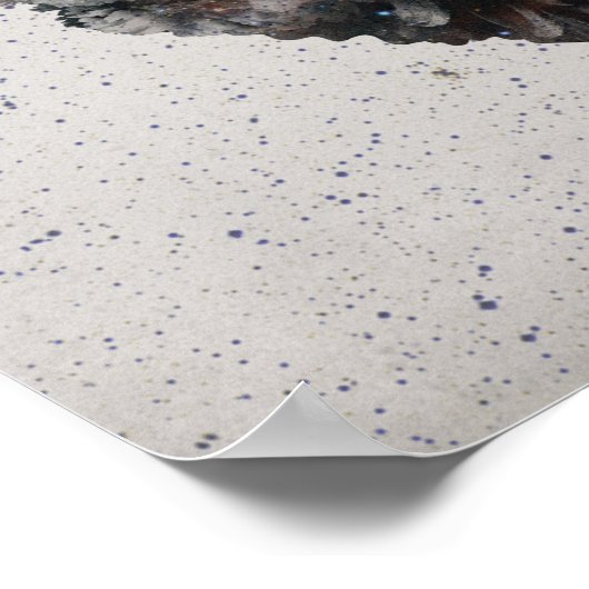 Poster Crâne floral 2 (Coin)