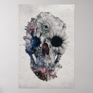 Poster Crâne floral 2