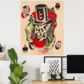 Poster Crâne fumoir russe (Bureau à domicile)