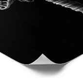 Poster Crâne gothique noir blanc Arbre d'horreur (Coin)