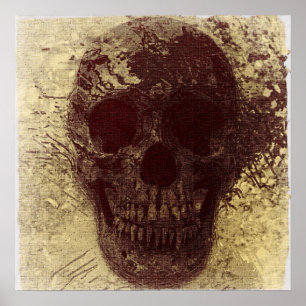 Poster Crâne grunge