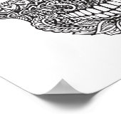 Poster Crâne humain inspiré 2 (Coin)