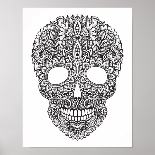 Poster Crâne humain inspiré 2 (Devant)