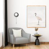 Poster Crane Minimalist Aesthetic White Beige B-2