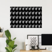 Poster Crâne - Noir & Blanc (Bureau à domicile)
