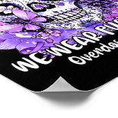 Poster Crâne Nous Portons Violet Pour La Sensibilisation  (Coin)