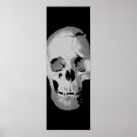 Poster crâne panoramique - Art pop noir et blanc,<br><div class="desc">Imaginaire Art Skull Skeleton Poster Imprimer - Heavy Metal Punk Rock College Retro Art</div>