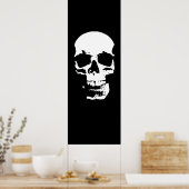 Poster crâne panoramique - Black & White Pop Art (Cuisine)