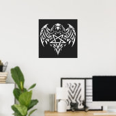 Poster Crâne Pentagramme Tribal par BurnsInhell (Bureau à domicile)