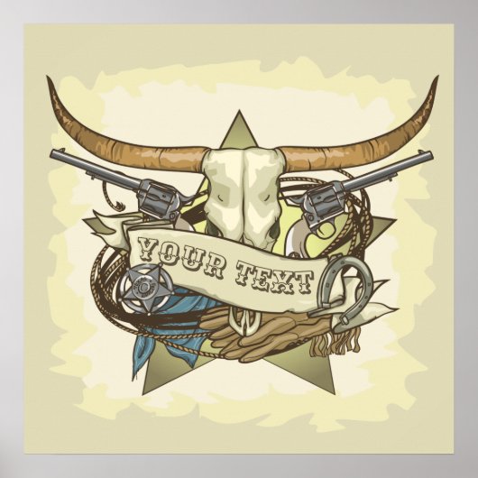 Poster Crâne personnalisable (Devant)