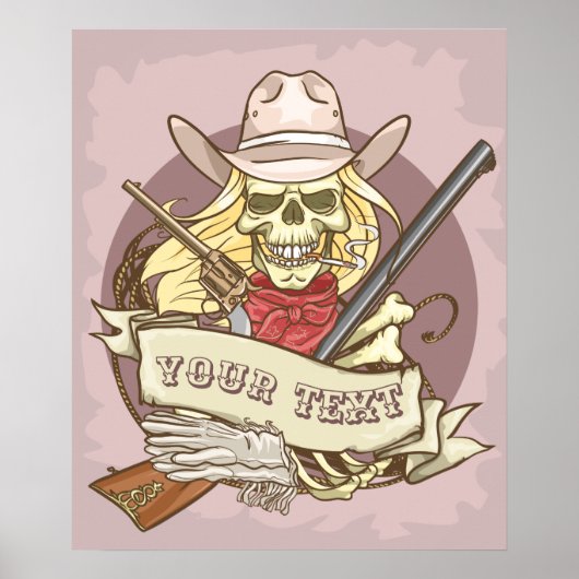 Poster Crâne personnalisable (Devant)