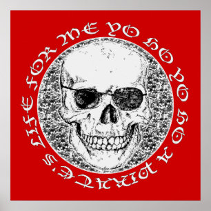 Poster crâne pirate