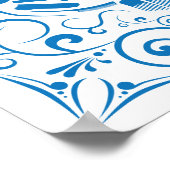 Poster crâne punk barbershop (Coin)