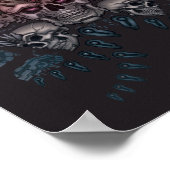 Poster Crâne robotique + ailes (Coin)