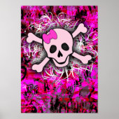 Poster Crâne rose (Devant)