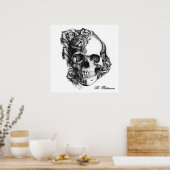 Poster crâne rose (Cuisine)