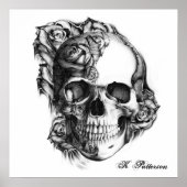 Poster crâne rose (Devant)