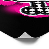 Poster Crâne rose et os Filles Anniversaire bannière de l (Coin)