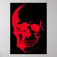 Crâne rouge noir lourd métal roche Imaginaire Art