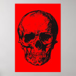 Poster Crâne Rouge Pop Art Imaginaire Art métal lourd<br><div class="desc">Imaginaire Art Skull Skeleton Poster Imprimer - Noir & Blanc Métal Lourd Punk Rock College Pop Art</div>